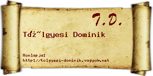 Tölgyesi Dominik névjegykártya