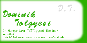 dominik tolgyesi business card